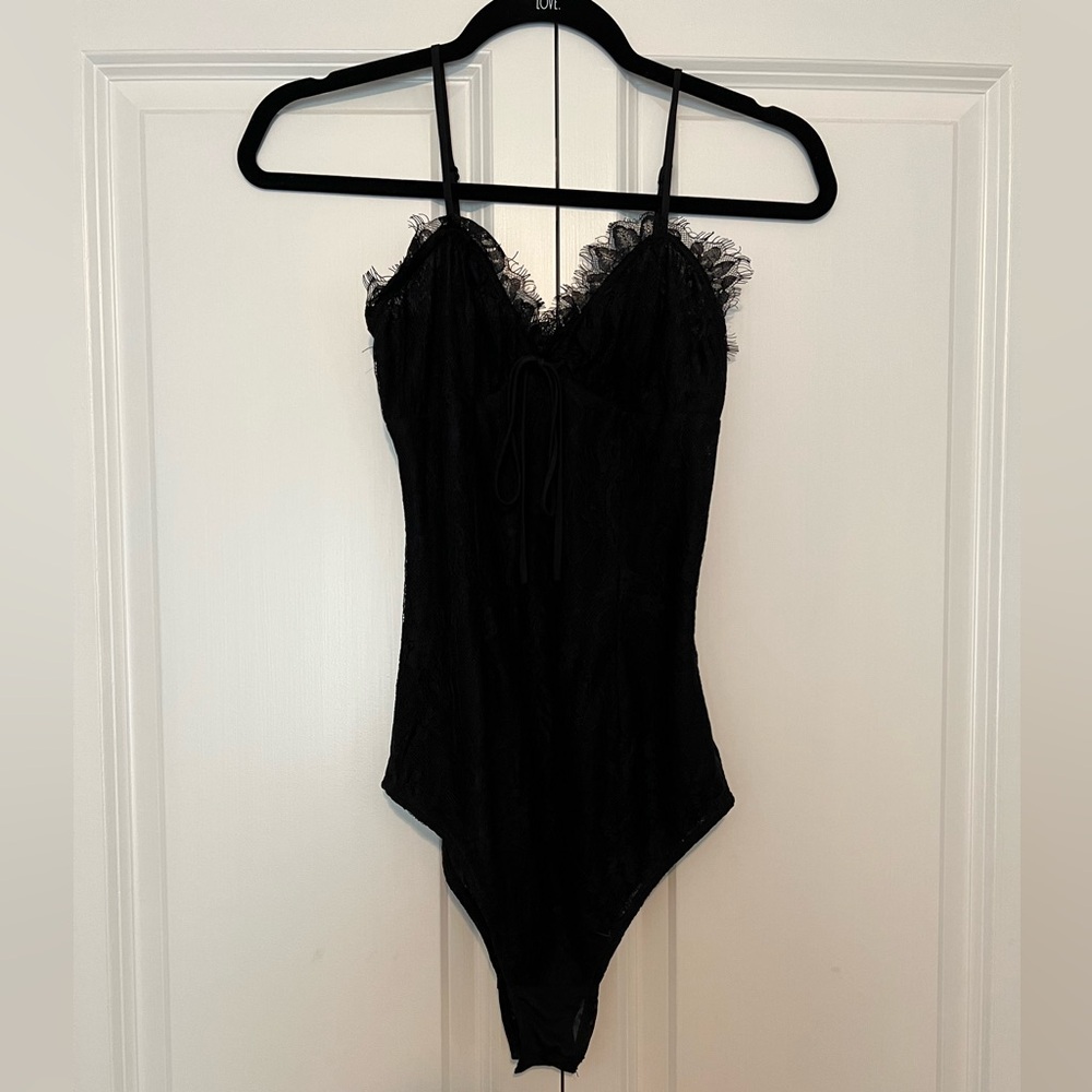 Wayf Black Lace Bodysuit. Size XS.